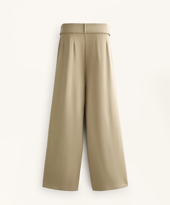 Soft-Touch Modal Wide-Leg Trousers with Pleat Waist Detail Soft-Touch Modal Wide-Leg Trousers with Pleat Waist Detail
