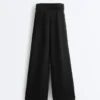 Soft-Touch Modal Wide-Leg Trousers with Pleat Waist Detail Soft-Touch Modal Wide-Leg Trousers with Pleat Waist Detail