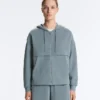 Soft-Touch Modal Zip Rib Sweatshirt