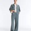 Soft-Touch Modal Zip Rib Sweatshirt