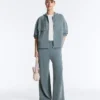 Soft-Touch Modal Zip Rib Sweatshirt