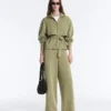 Soft Touch Pinstripe Wide Leg High Rise Trousers Soft Touch Pinstripe Wide Leg High Rise Trousers