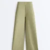 Soft Touch Pinstripe Wide Leg High Rise Trousers Soft Touch Pinstripe Wide Leg High Rise Trousers