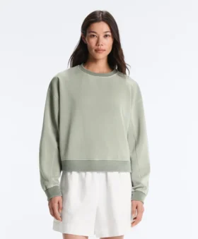 Soft-Touch Round Neck Sweatshirt with Modal