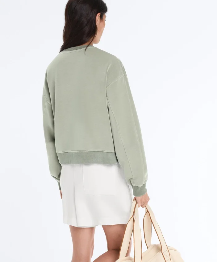 Soft-Touch Round Neck Sweatshirt with Modal Soft-Touch Round Neck Sweatshirt with Modal