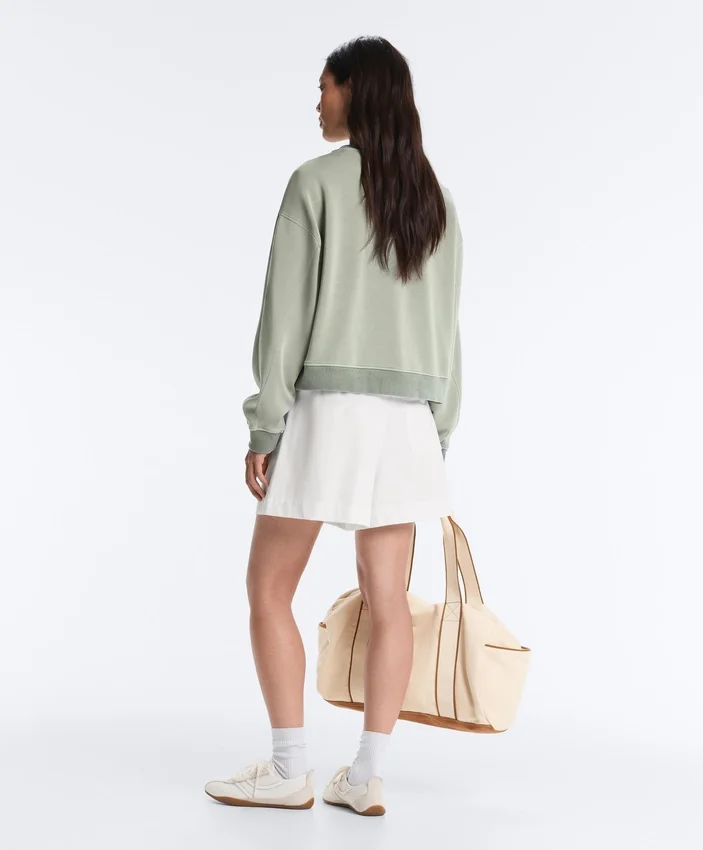 Soft-Touch Round Neck Sweatshirt with Modal Soft-Touch Round Neck Sweatshirt with Modal