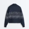 Soft-Touch Striped Sailor Jacket with Modal Soft-Touch Striped Sailor Jacket with Modal
