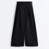 Soft-Touch Wide-Leg Crop Trousers with Modal and Pleats Soft-Touch Wide-Leg Crop Trousers with Modal and Pleats