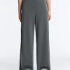 Soft-Touch Wide-Leg Trousers with Side Pleat and Modal Soft-Touch Wide-Leg Trousers with Side Pleat and Modal