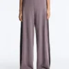 Soft-Touch Wide-Leg Trousers with Side Pleat and Modal Soft-Touch Wide-Leg Trousers with Side Pleat and Modal