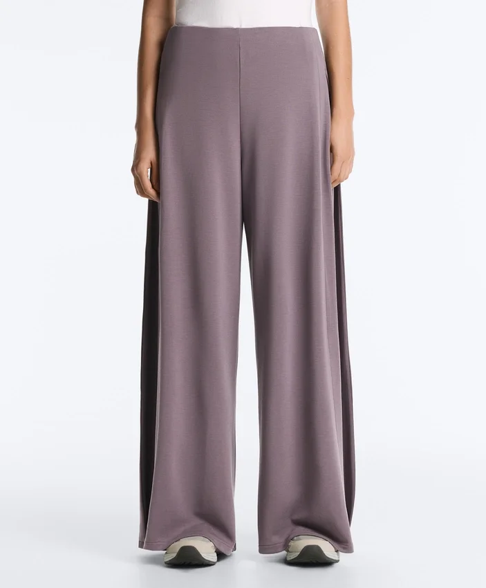 Soft-Touch Wide-Leg Trousers with Side Pleat and Modal Soft-Touch Wide-Leg Trousers with Side Pleat and Modal