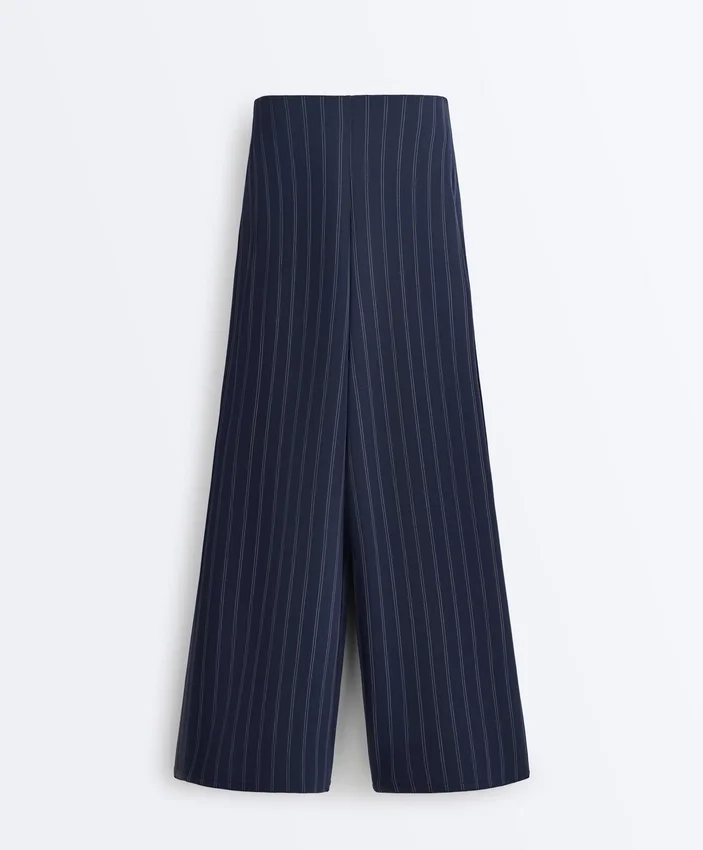 Soft-Touch Wide-Leg Trousers with Side Pleat and Modal Soft-Touch Wide-Leg Trousers with Side Pleat and Modal
