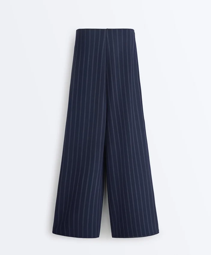 Soft-Touch Wide-Leg Trousers with Side Pleat and Modal Soft-Touch Wide-Leg Trousers with Side Pleat and Modal
