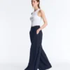 Soft-Touch Wide-Leg Trousers with Side Pleat and Modal Soft-Touch Wide-Leg Trousers with Side Pleat and Modal