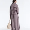 Soft-Touch Wide-Leg Trousers with Side Pleat and Modal Soft-Touch Wide-Leg Trousers with Side Pleat and Modal