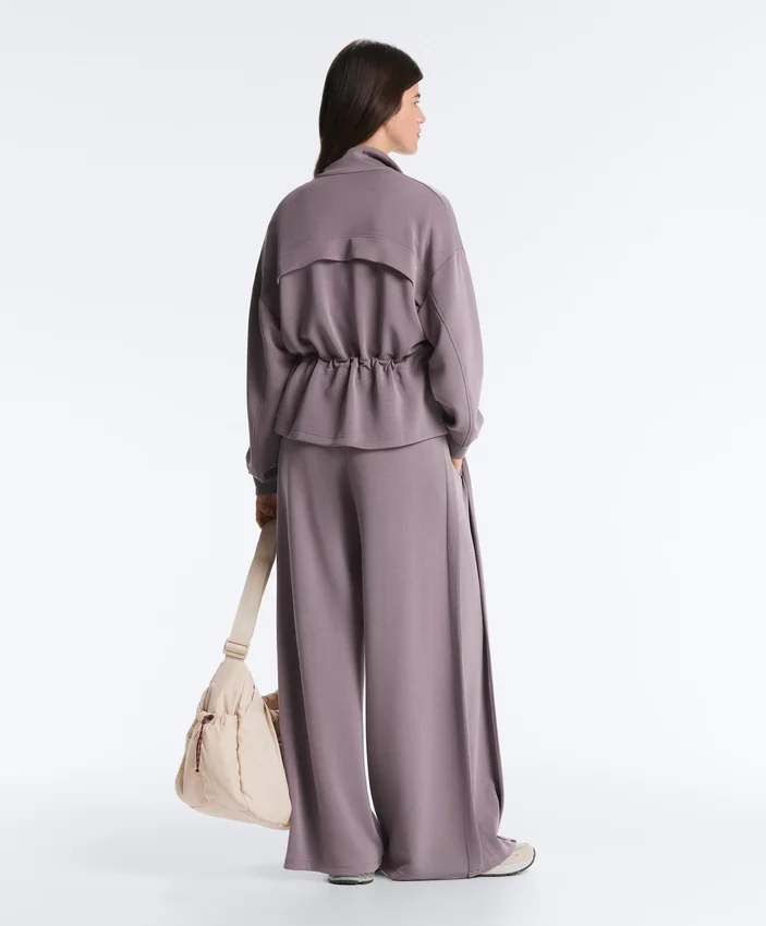 Soft-Touch Wide-Leg Trousers with Side Pleat and Modal Soft-Touch Wide-Leg Trousers with Side Pleat and Modal