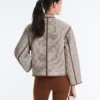 Stand-Up Collar Jacket with Contrast