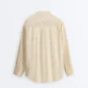 Stand-Up Collar Modal Blend Striped Shirt Stand-Up Collar Modal Blend Striped Shirt