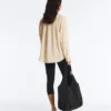Stand-Up Collar Modal Blend Striped Shirt Stand-Up Collar Modal Blend Striped Shirt