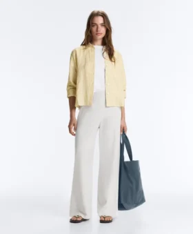 Straight Fit Knit Trousers