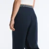 Straight-Leg Piqué Trousers with Cotton and Contrast Piping Straight-Leg Piqué Trousers with Cotton and Contrast Piping