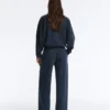 Straight-Leg Piqué Trousers with Cotton and Contrast Piping Straight-Leg Piqué Trousers with Cotton and Contrast Piping