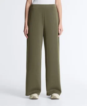 Straight-Leg Striped Trousers with Soft-Touch Modal