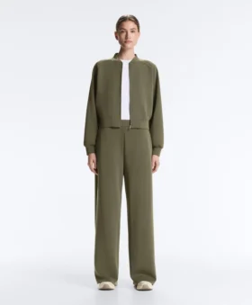 Straight-Leg Striped Trousers with Soft-Touch Modal