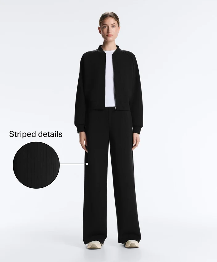 Straight-Leg Striped Trousers with Soft-Touch Modal Straight-Leg Striped Trousers with Soft-Touch Modal