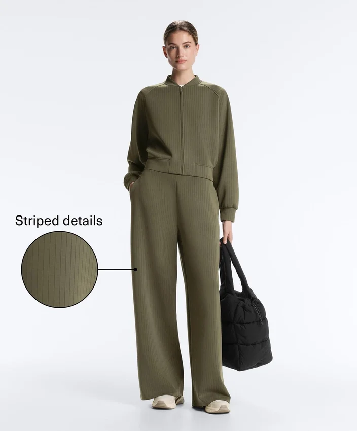 Straight-Leg Striped Trousers with Soft-Touch Modal Straight-Leg Striped Trousers with Soft-Touch Modal
