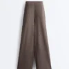Straight-Leg Trousers with Asymmetric Stripe and Modal Straight-Leg Trousers with Asymmetric Stripe and Modal