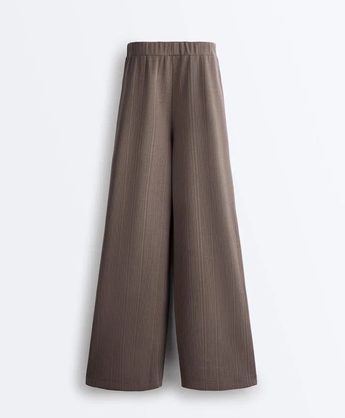 Straight-Leg Trousers with Asymmetric Stripe and Modal Straight-Leg Trousers with Asymmetric Stripe and Modal