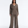 Straight-Leg Trousers with Asymmetric Stripe and Modal Straight-Leg Trousers with Asymmetric Stripe and Modal