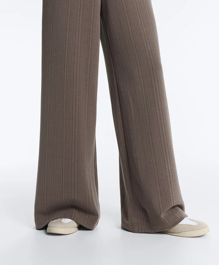 Straight-Leg Trousers with Asymmetric Stripe and Modal Straight-Leg Trousers with Asymmetric Stripe and Modal