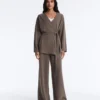 Straight-Leg Trousers with Asymmetric Stripe and Modal Straight-Leg Trousers with Asymmetric Stripe and Modal