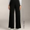 Straight-Leg Trousers with Buttons and Rib with Soft-Touch Modal Straight-Leg Trousers with Buttons and Rib with Soft-Touch Modal