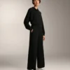 Straight-Leg Trousers with Buttons and Rib with Soft-Touch Modal Straight-Leg Trousers with Buttons and Rib with Soft-Touch Modal