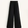 Straight-Leg Trousers with Buttons and Rib with Soft-Touch Modal Straight-Leg Trousers with Buttons and Rib with Soft-Touch Modal