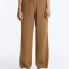 Straight-Leg Trousers with Side Knit Structure Straight-Leg Trousers with Side Knit Structure