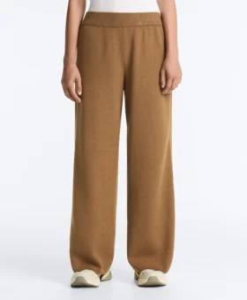 Straight-Leg Trousers with Side Knit Structure