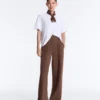 Straight-Leg Trousers with Soft-Touch Modal and Piping Straight-Leg Trousers with Soft-Touch Modal and Piping