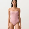 Stripe Round Neck Swimsuit Stripe Round Neck Swimsuit