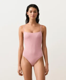 Stripe Round Neck Swimsuit