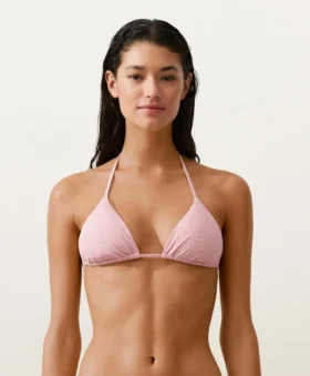 Stripe Triangle Bikini Top