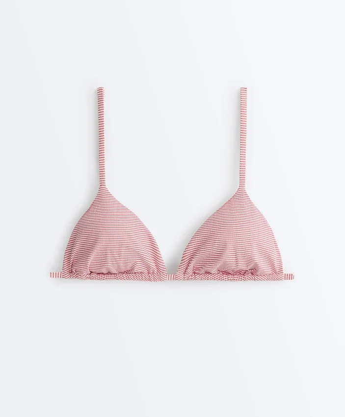 Stripe Triangle Bikini Top Stripe Triangle Bikini Top