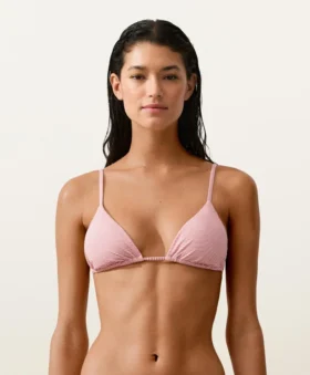 Stripe Triangle Bikini Top
