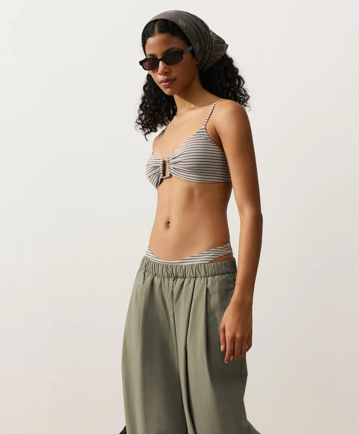 Stripe Triangle Bikini Top Stripe Triangle Bikini Top