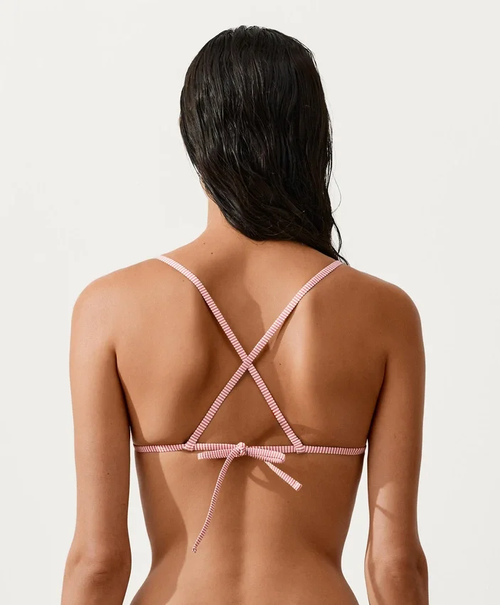 Stripe Triangle Bikini Top Stripe Triangle Bikini Top
