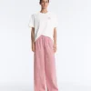 Striped 100% Cotton Straight-Leg Trousers Striped 100% Cotton Straight-Leg Trousers