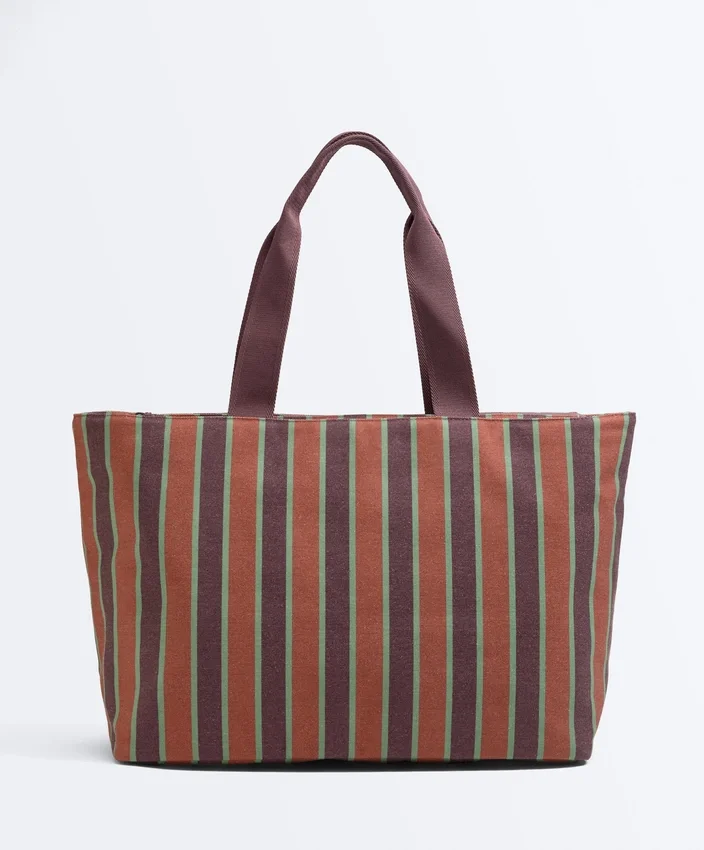 Striped Canvas Tote Bag Striped Canvas Tote Bag